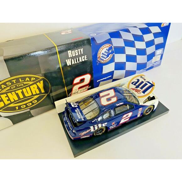 1999 Taurus Rusty Wallace #2 Miller Lite Last Lap Of The Century 1:24 Scale Car - Picture 7 of 12